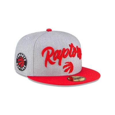 Grey Toronto Raptors Hat - New Era NBA NBA Draft 59FIFTY Fitted Caps USA6081974